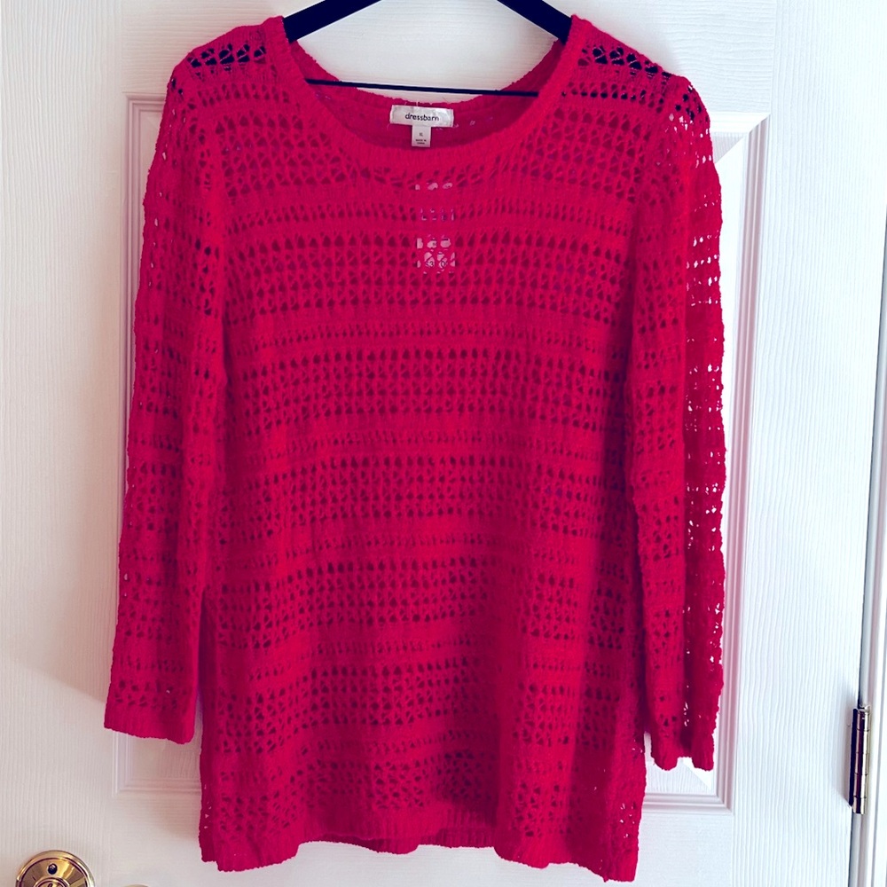 Dress Barn Pink Top Spring/Summer Cover-Up Layering Sweater Size XL NWT
